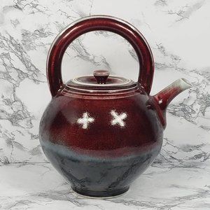 Handmade Teapot Stoneware Pottery Hope Vintage